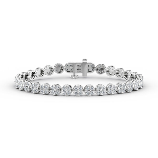 4 Stone Cluster Bracelets
